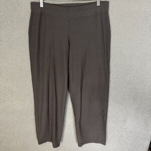 Eileen‎ Fisher Pants Womens L Grey Pull On Stretch Comfort Casual